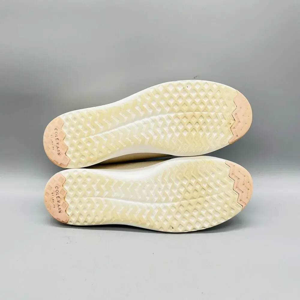 Cole Haan Shoes Womens 10 Beige Leather GrandPro Snake Print Sneakers Comfort